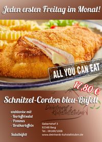 Schnitzel-Cordon bleu-B&uuml;fett